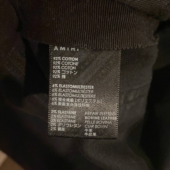 Amiri faded black mx1 skinny jeans, men’s 31us - Picture 13 of 15